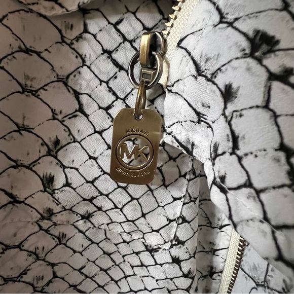Michael Kors Lightweight Zip Up Snake Print Jacket S - Picture 6 of 8